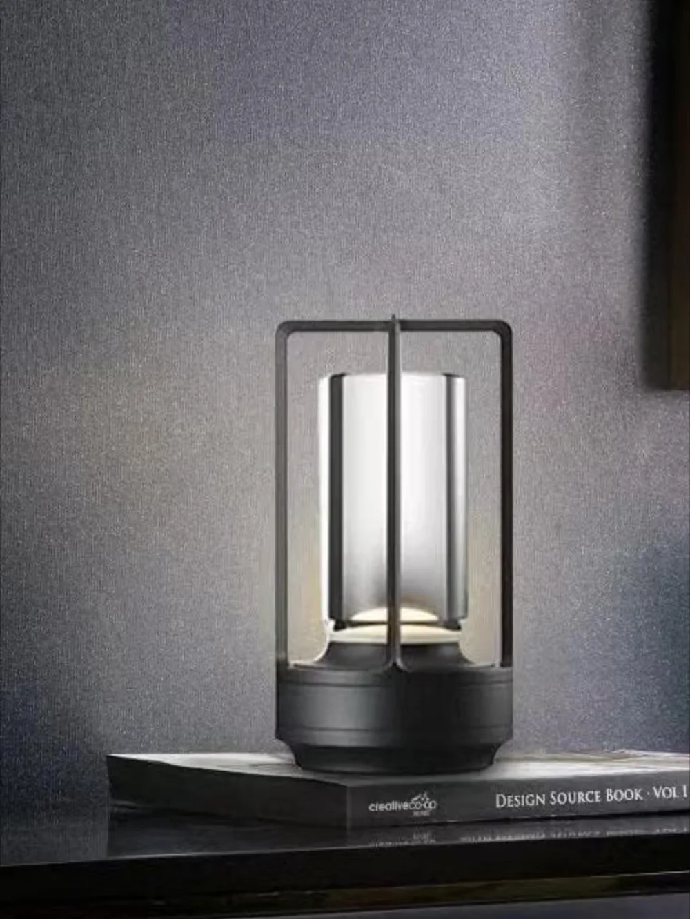 Modern Small Black Table Lamp Rechargeable And Cordless NIB